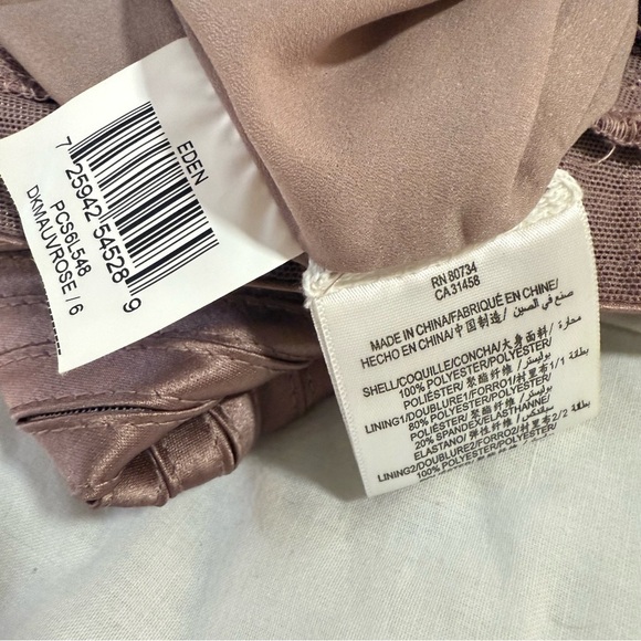 BCBGMAXAZRIA Eden One Shoulder Dusty Rose Pink Bodycon Bandage Dress Size 6 - Picture 8 of 12